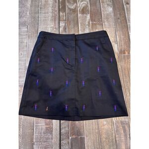 Charter Club Golf Collection Black Skort‎ Embroidered Golf Bags Size 8